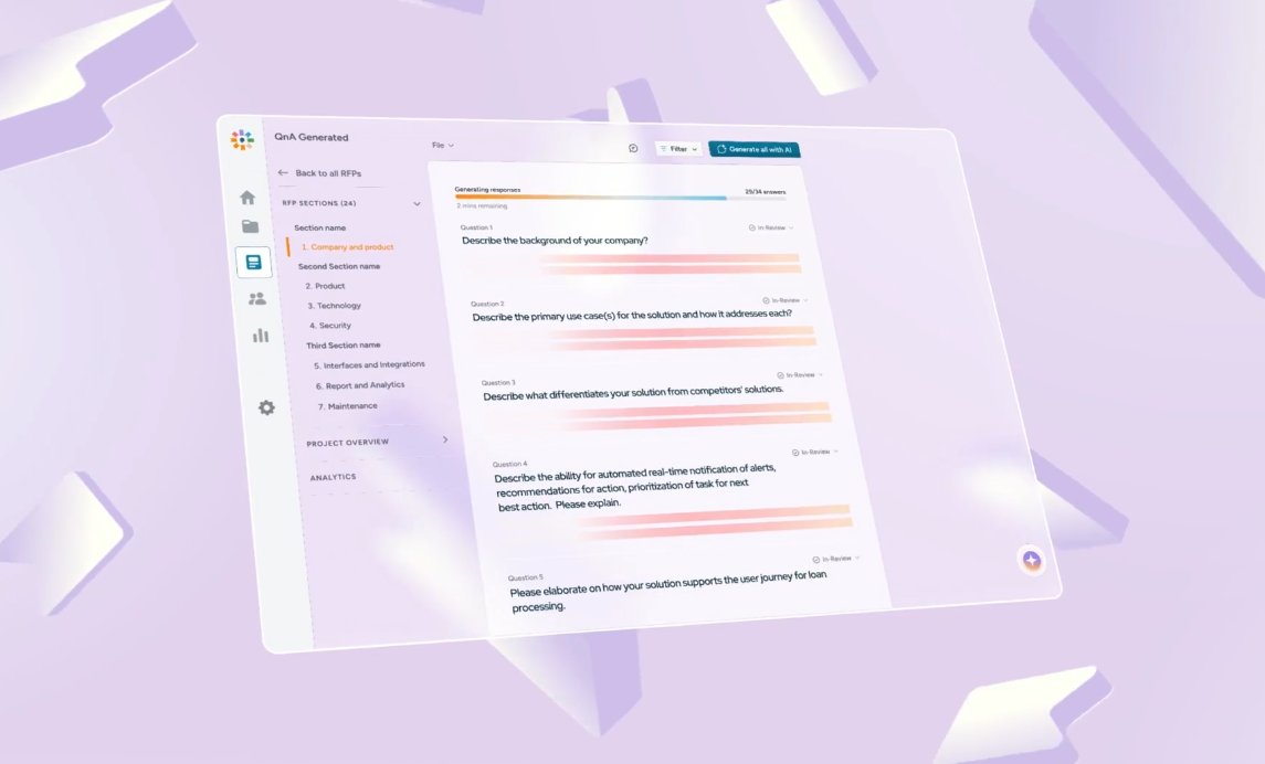 SaaS product dashboard generating responses in real time