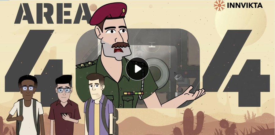Opening scene of the Innvikta gamified cybersecurity course